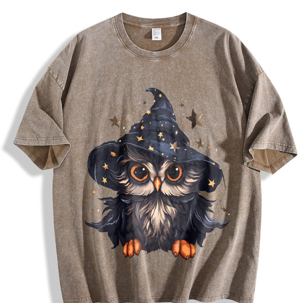 Autumn A Cartoon- Owl From The Early Days Vintage Washed product image 3