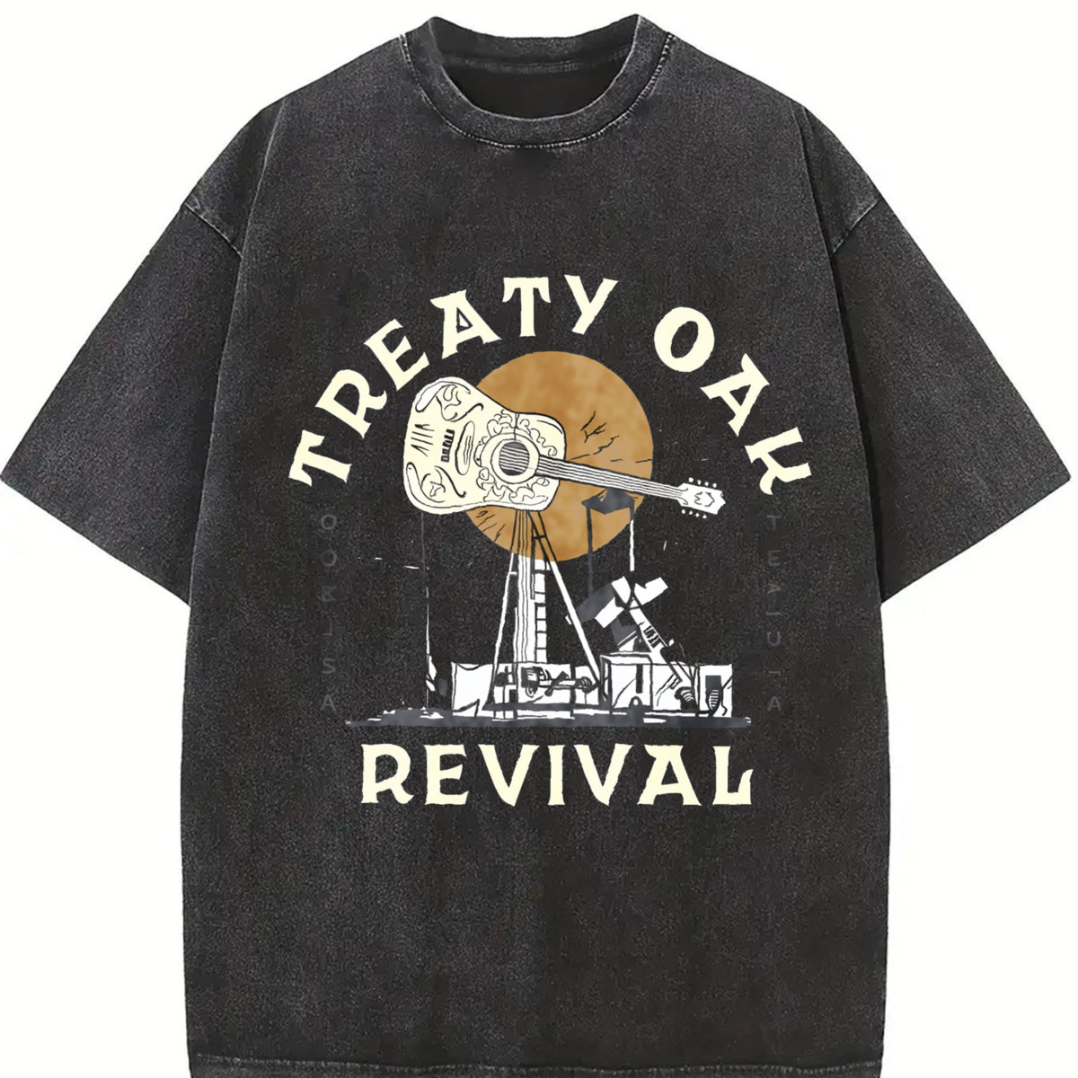 Treaty Oak Revival Guitar Vintage Washed T-Shirt product image 2
