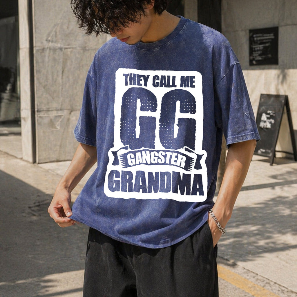 Black They Call Me Gg Gangster Grandma Vintage Washed product image 8