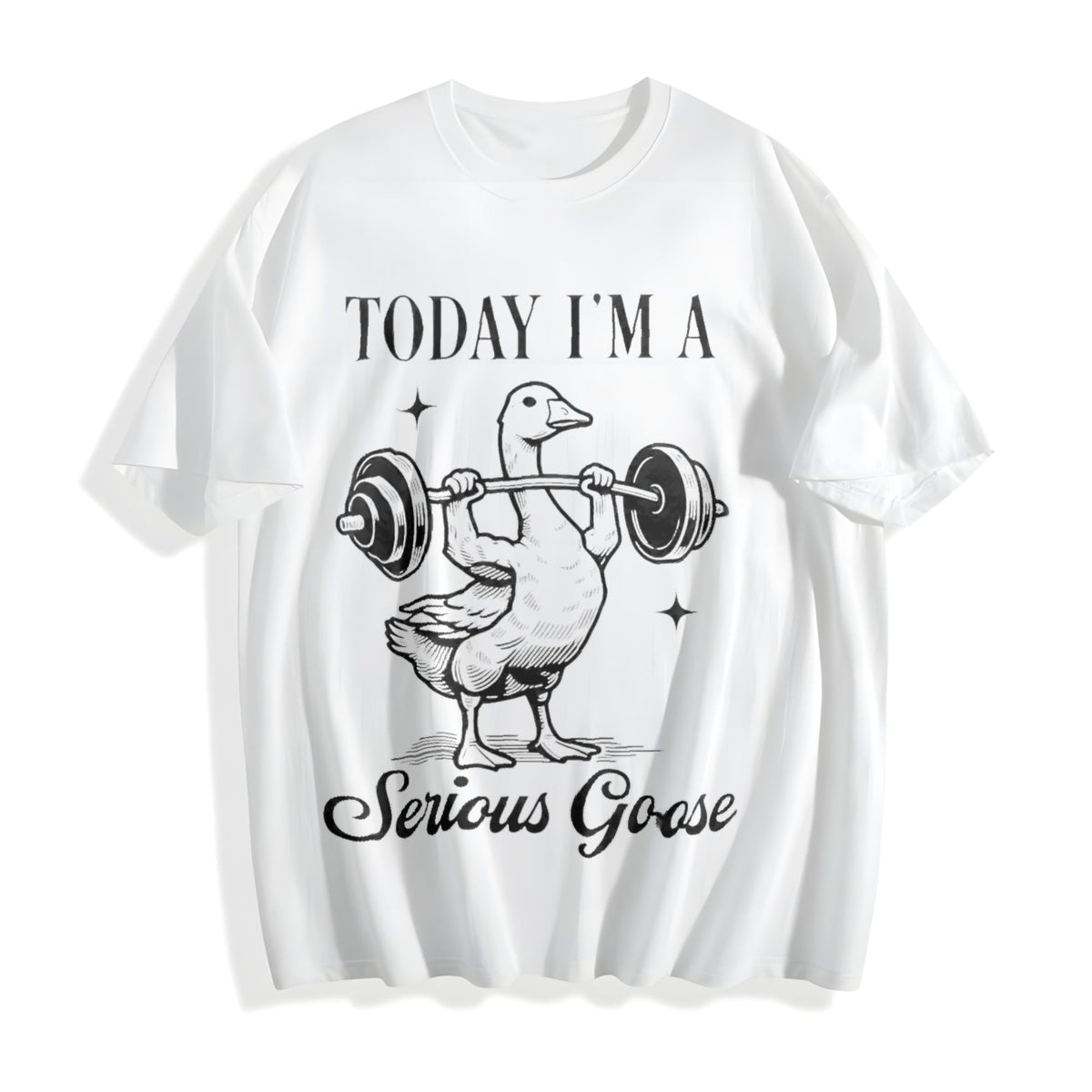 Today I Am Serious Goose Cotton T-Shirt product image 2
