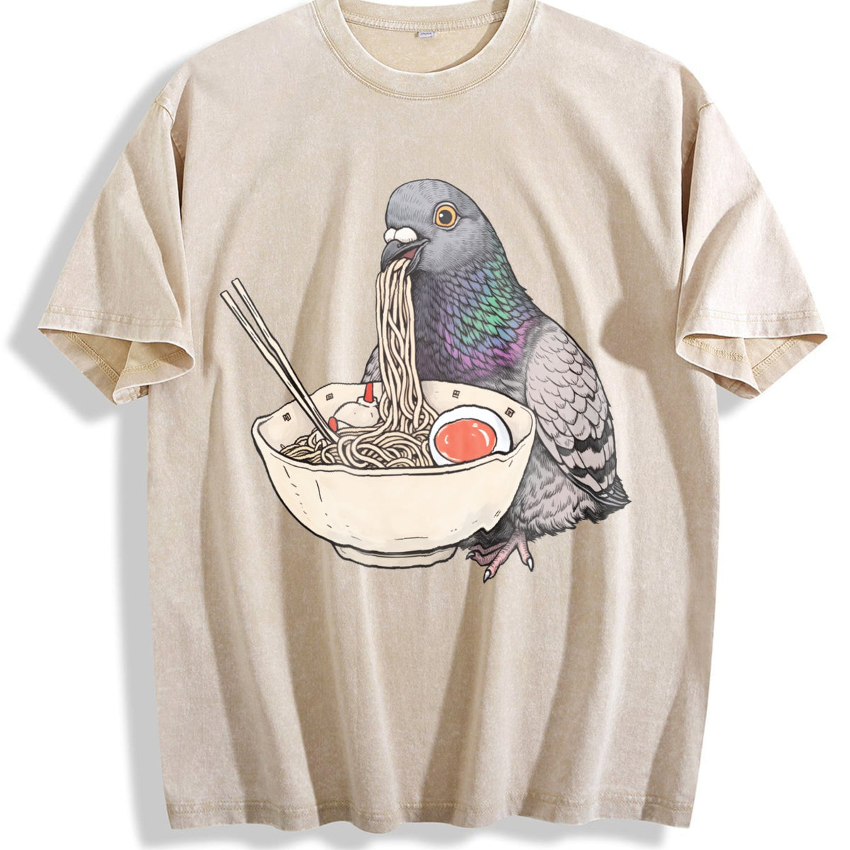 Pigeon Ramen Vintage Washed T-Shirt product image 1
