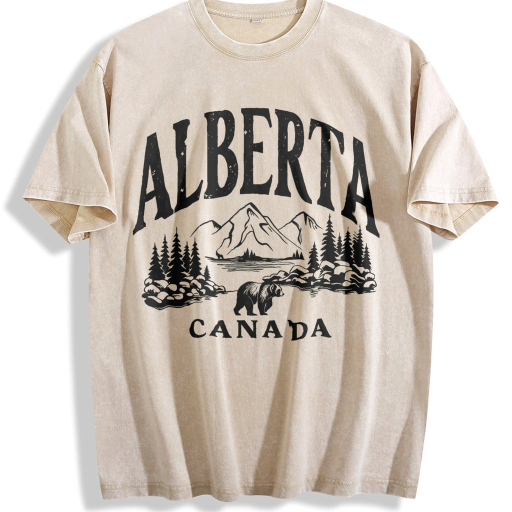 Canadian Canada Grizzly Bear Snow Mountain Summer Vintage product image 1