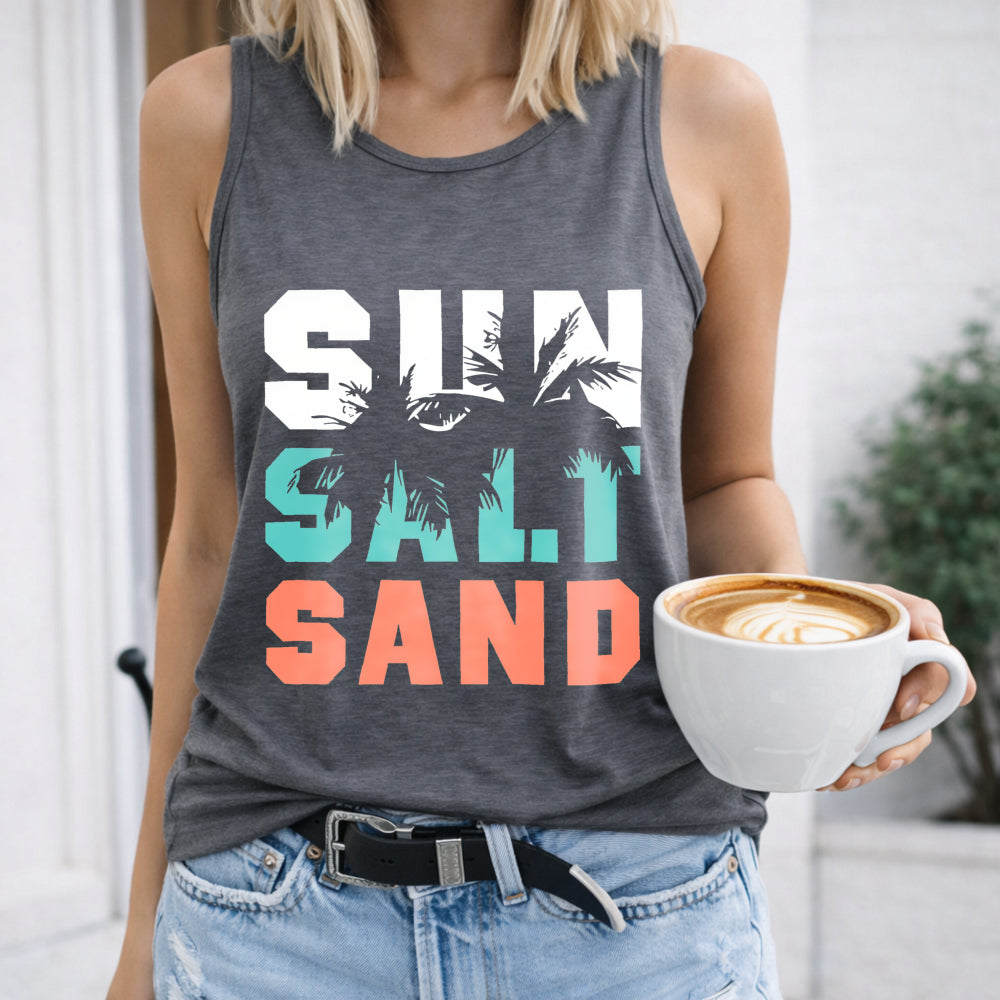 Sun Salt Sand - Vibrant Orange Women's Tank Top