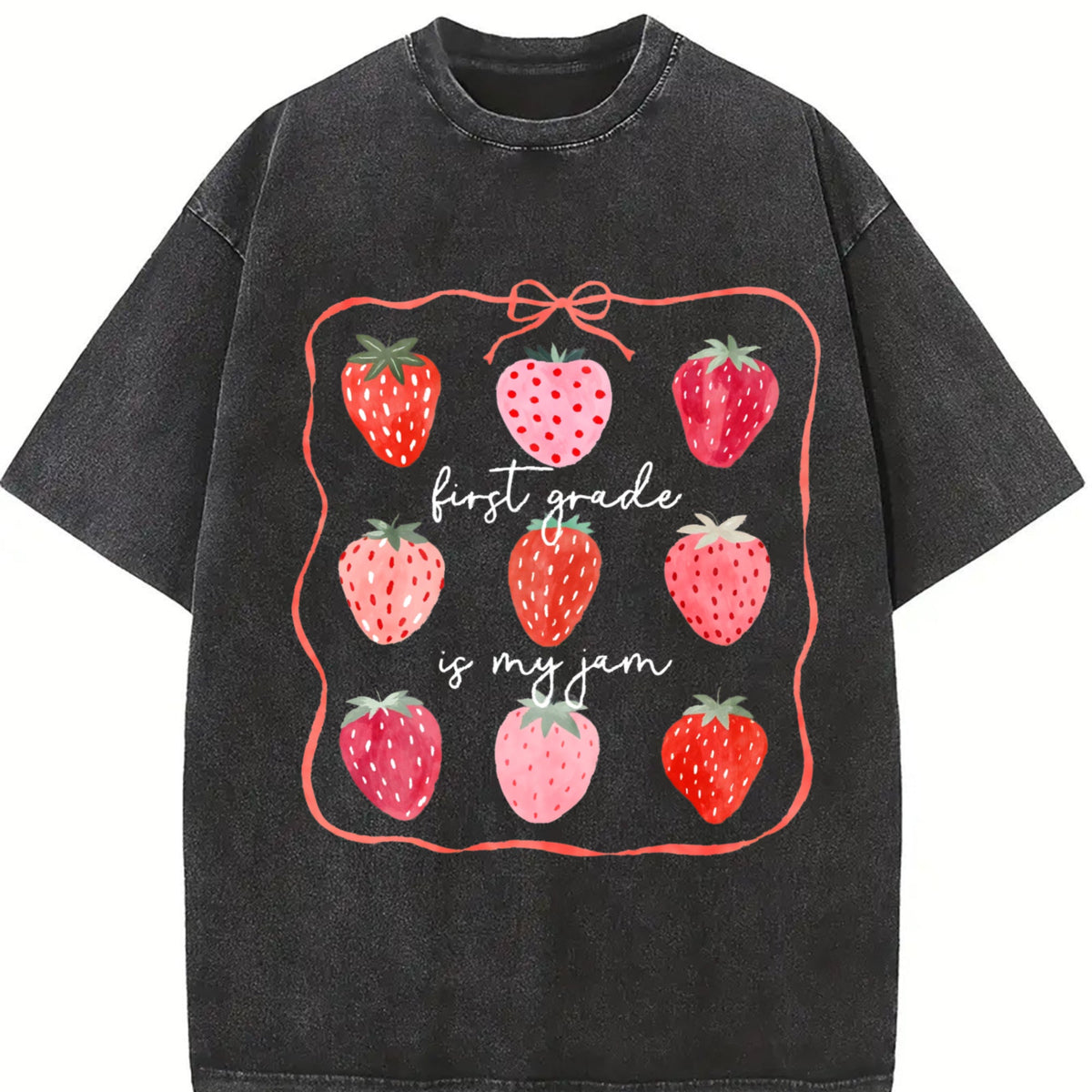 First Grade Teacher Vintage Washed T-Shirt product image 2