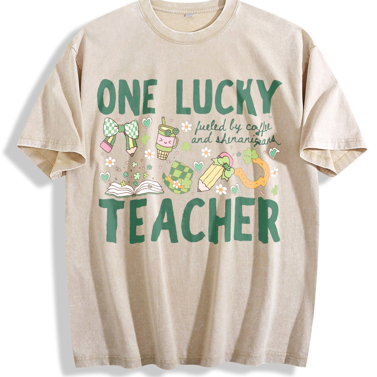 One Lucky Teacher St Patricks : 'fueled By Coffee And product image 1