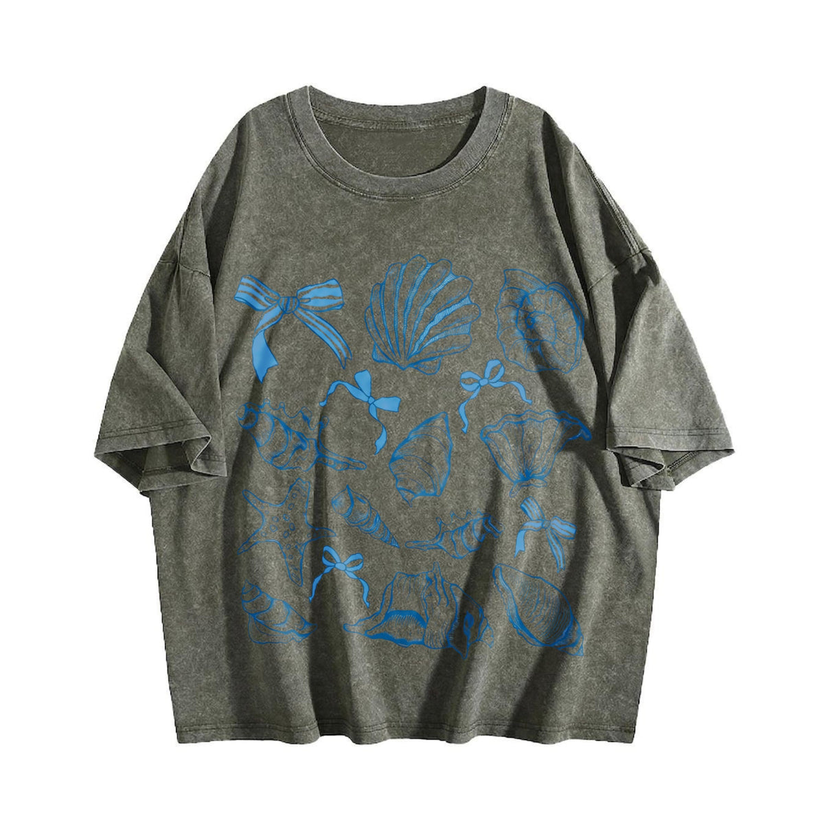 Seashell Coquette Summer Beach Vintage Washed T-Shirt product image 4