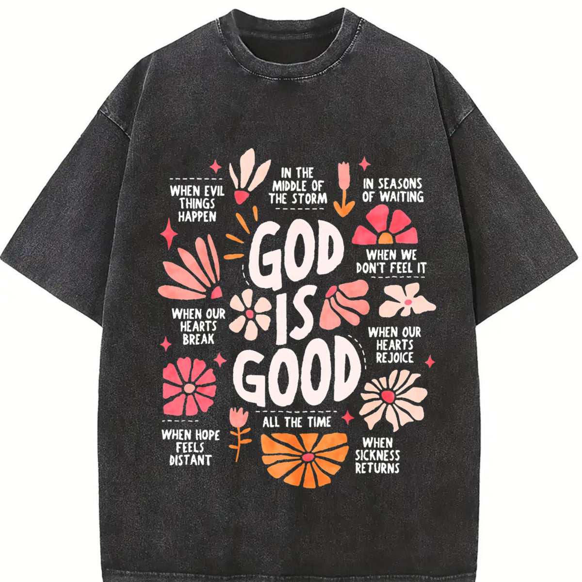 God Is Good All The Time Christian With Floral& Faith product image 2