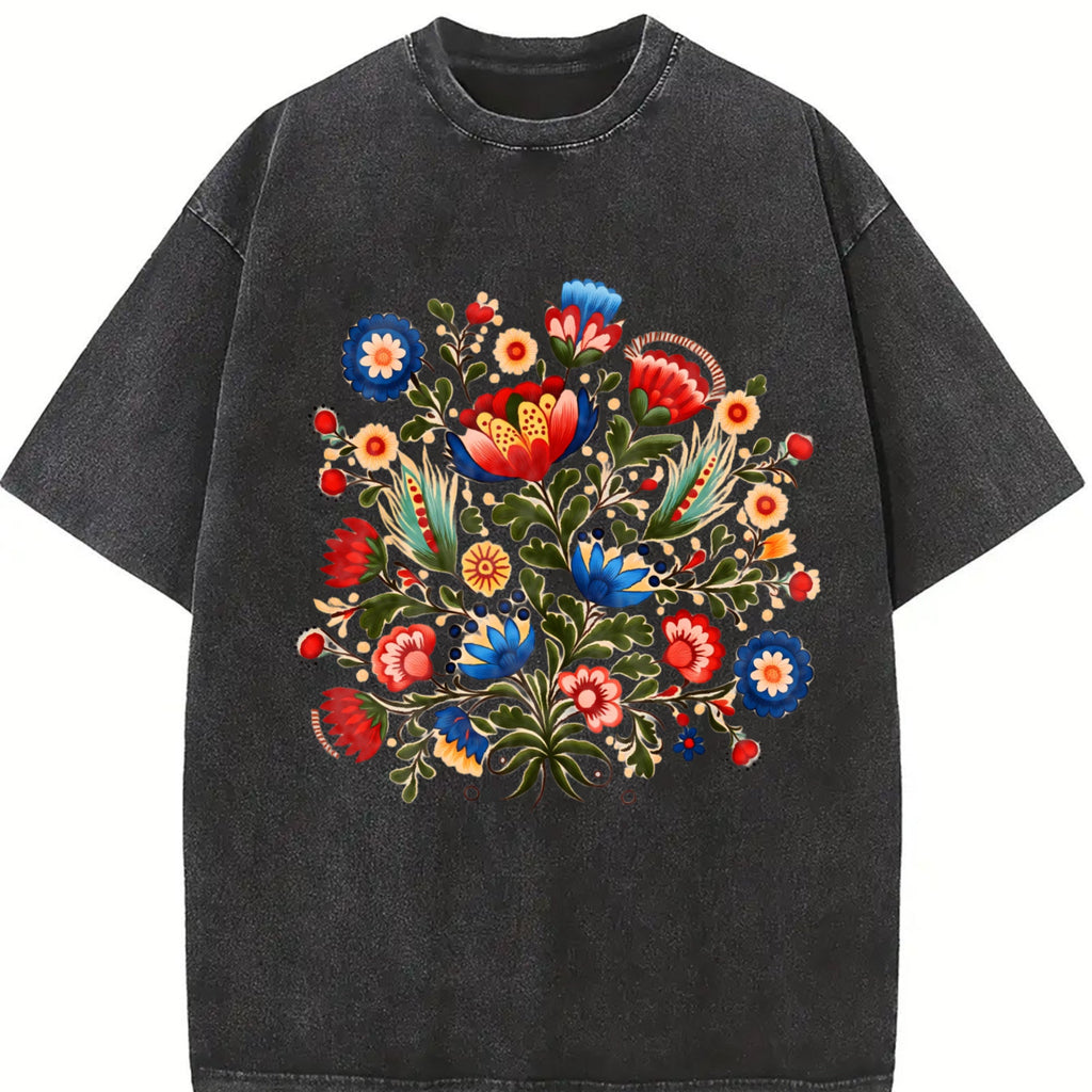 Folk Art A Bohemian With Faux Floral And Vintage Washed product image 2