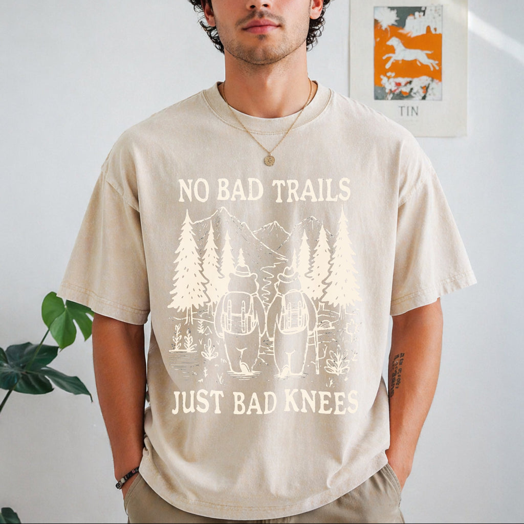No Bad Trails Just Knees Vintage Washed T-Shirt product image 1