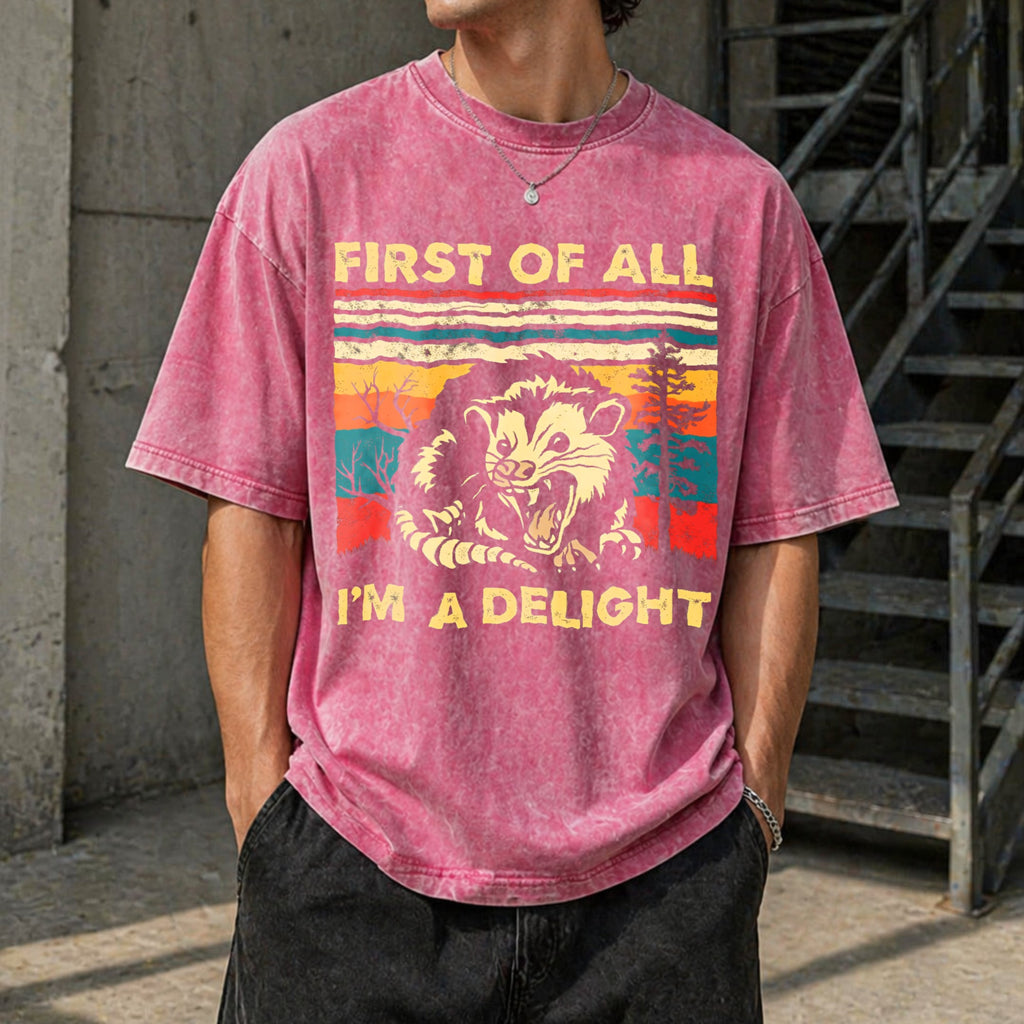 First Of All I'm A Delight Sarcastic Angry Opossum Vintage product image 7