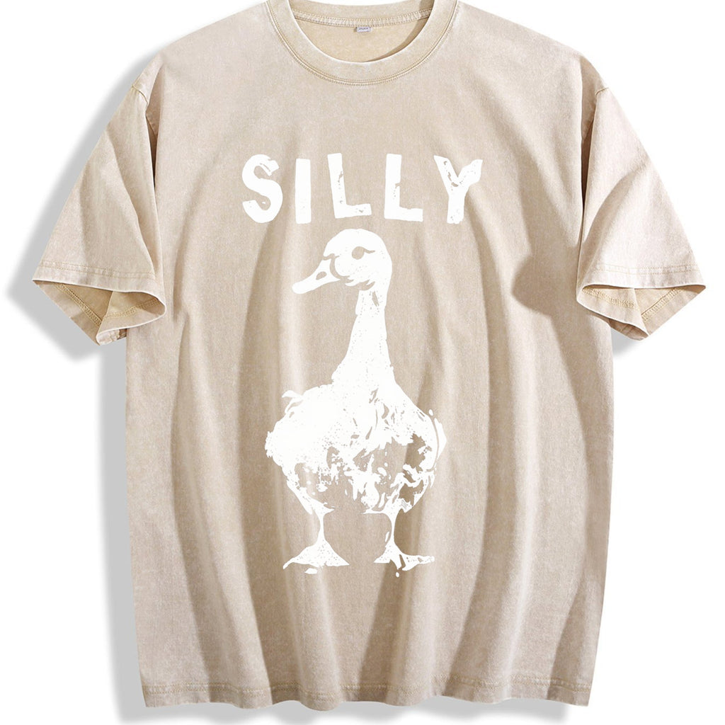 Silly Goose Boxy Classic Animal Meme Y2K Vintage Washed product image 1