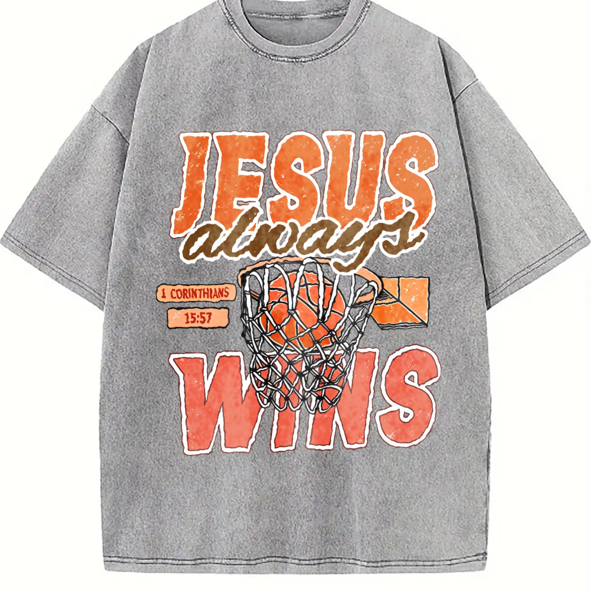 Always Wins Basketball Christian Faith Inspired Vintage product image 5