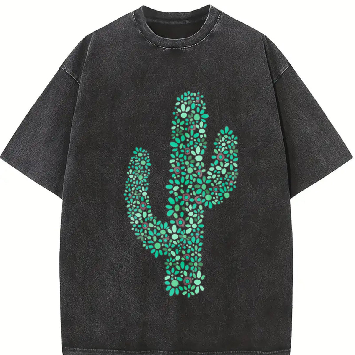 Turquoise Cactus Inspired Western Aesthetic Vintage Washed product image 2