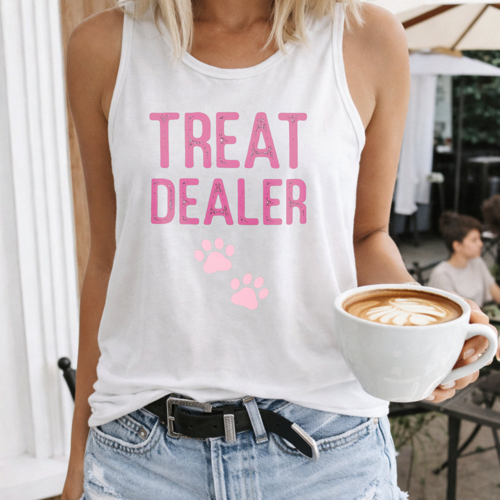 Treat Dealer Paw Prints Women's Tank Top