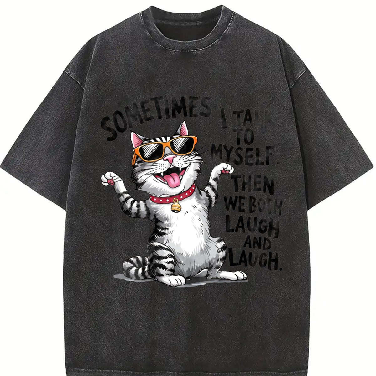Cat Vintage Washed T-Shirt product image 2