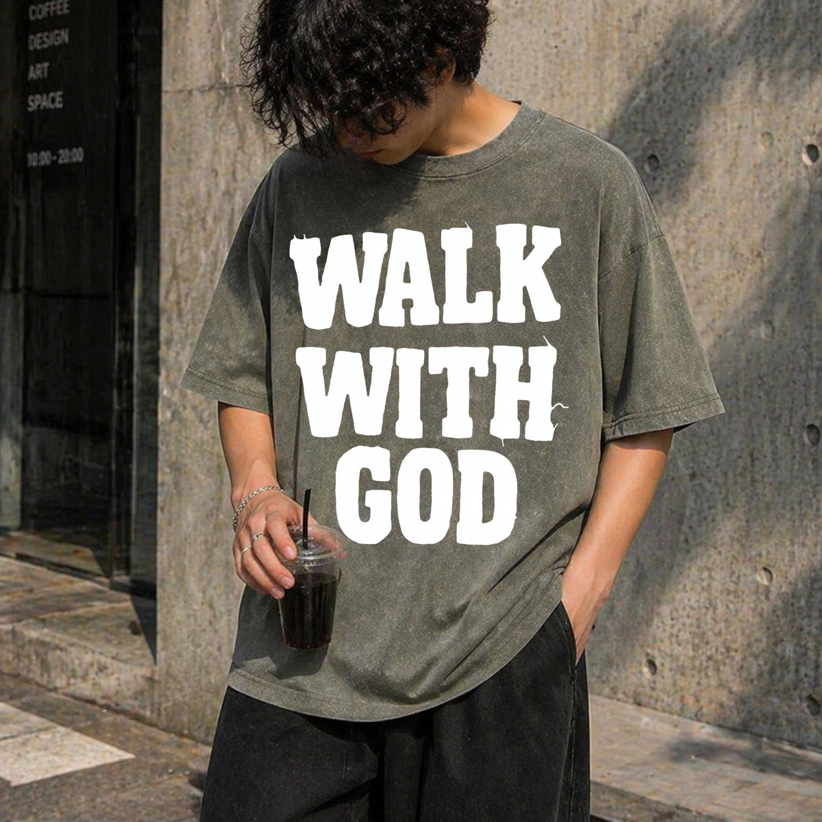 Christian Walk With God Vintage Washed T-Shirt product image 4