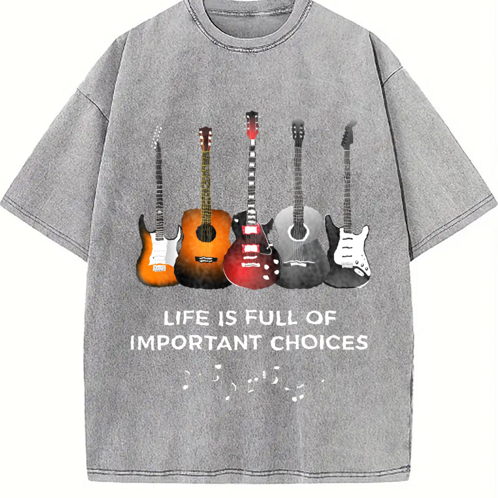 Music Note & Guitar Lyric - For Musicians Vintage Washed product image 5