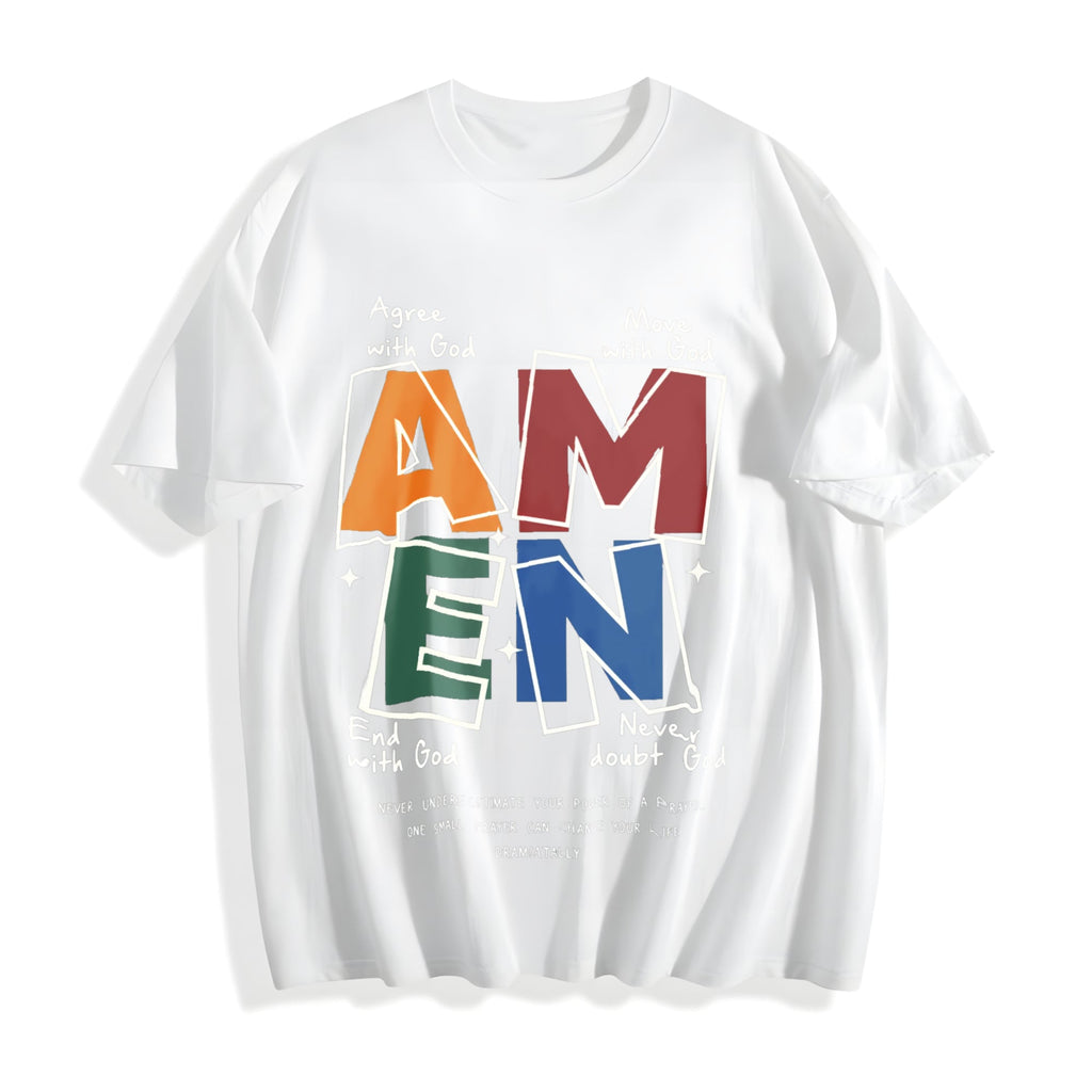 Amen Classic Letter Header Cotton T-Shirt product image 2