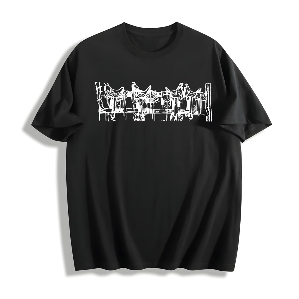 Western Saddle Cowgirl Country Horse Stuff Cotton T-Shirt product image 1