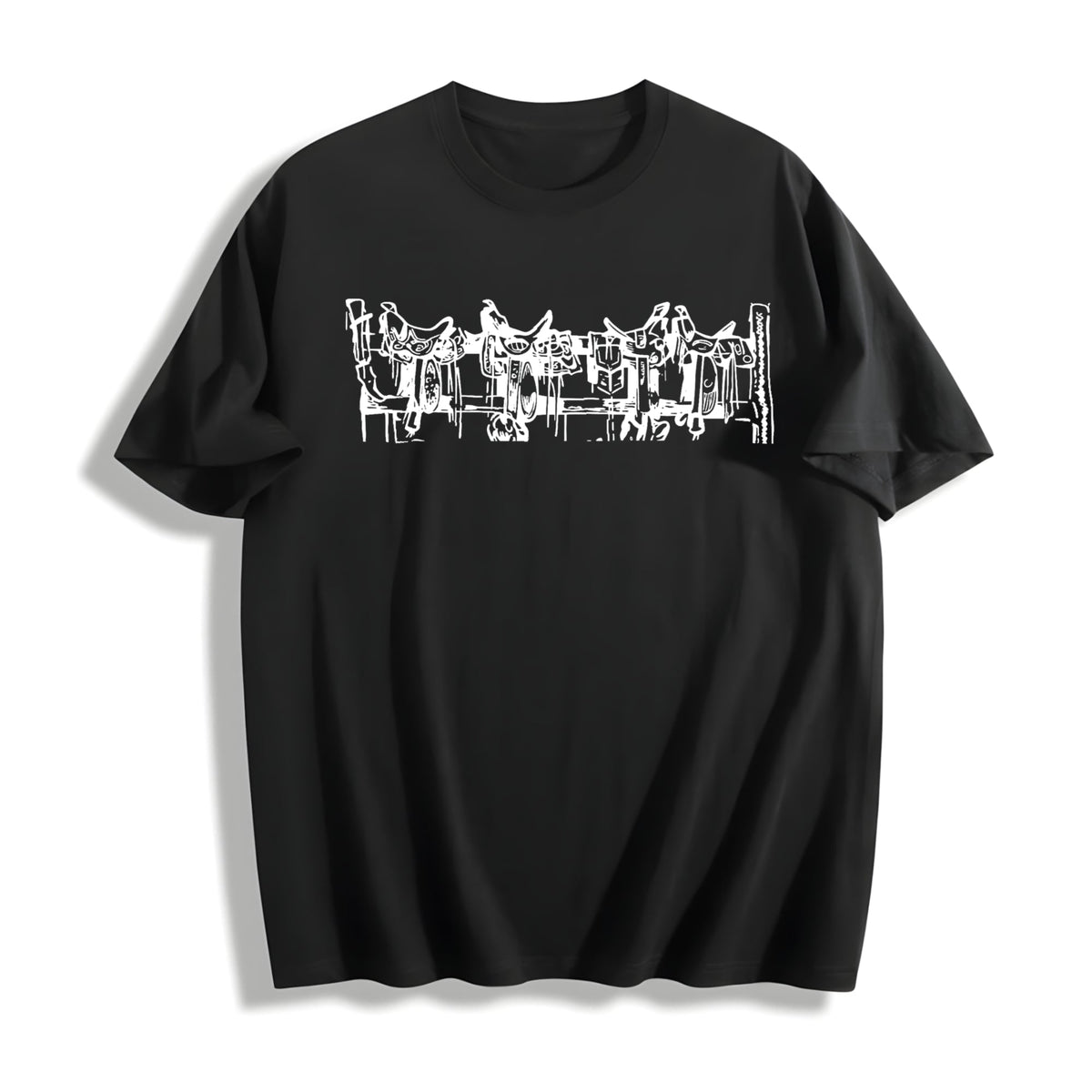 Western Saddle Cowgirl Country Horse Stuff Cotton T-Shirt product image 1