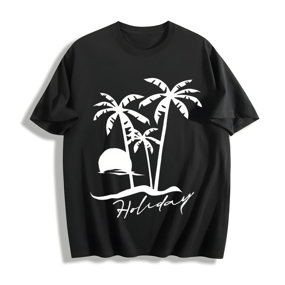 Beach Short-sleeved Sunset Summer Cotton T-Shirt product image 1