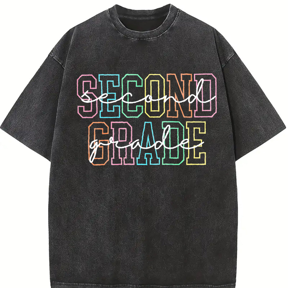 Second Grade Teacher Vintage Washed T-Shirt product image 2