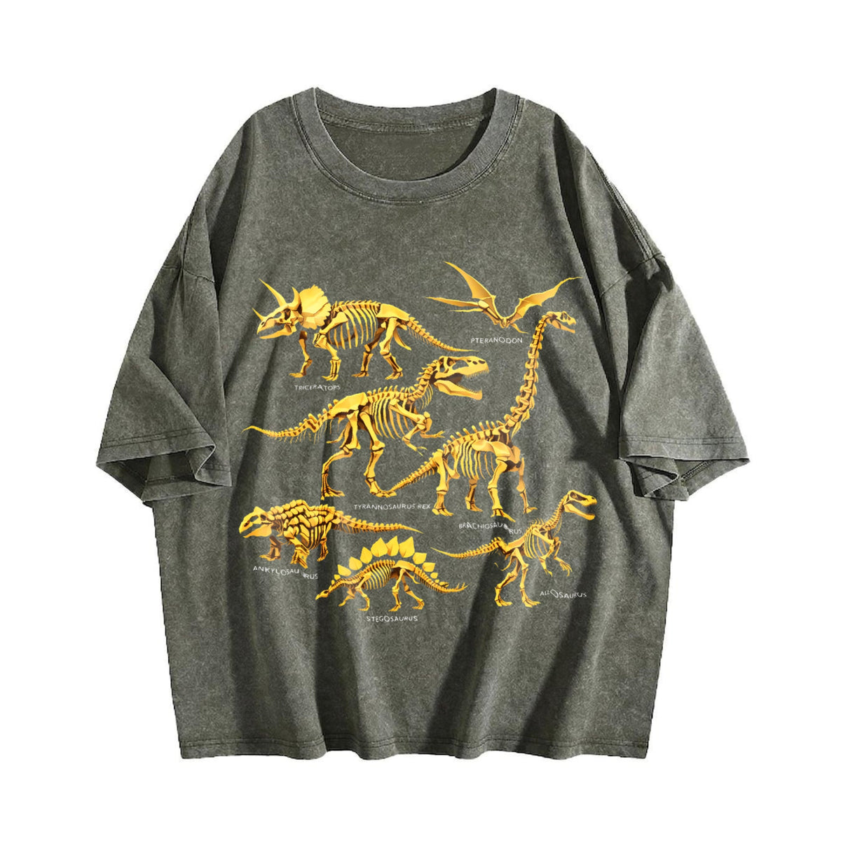 Dinosaur Skeleton 90s Vintage Washed T-Shirt product image 4