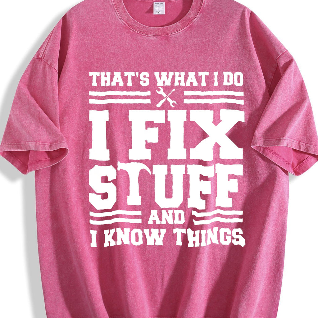I Fix Stuff 100 Vintage Washed T-Shirt product image 5