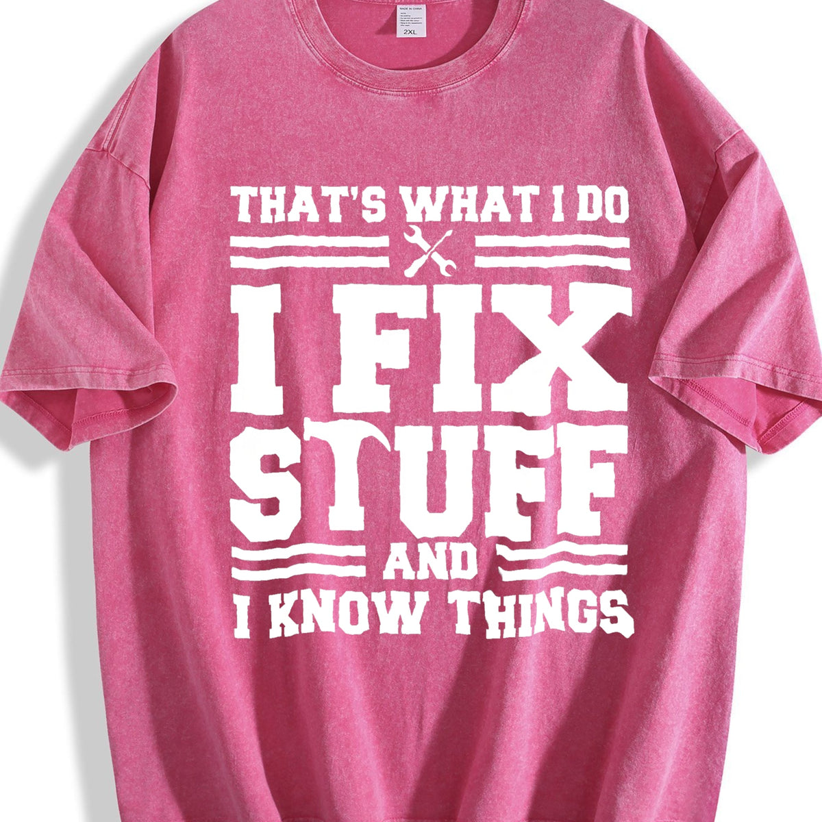 I Fix Stuff 100 Vintage Washed T-Shirt product image 5