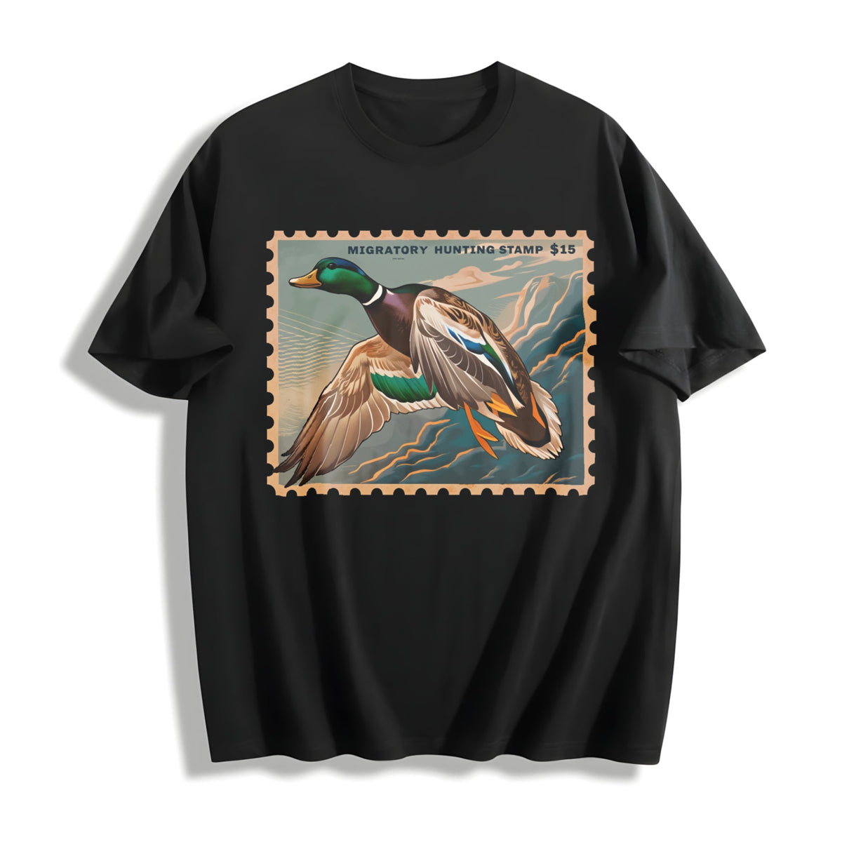 Waterfowl Stamp Art Cotton T-Shirt product image 1