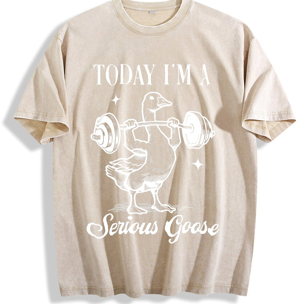 Today I Am Serious Goose Vintage Washed T-Shirt product image 1