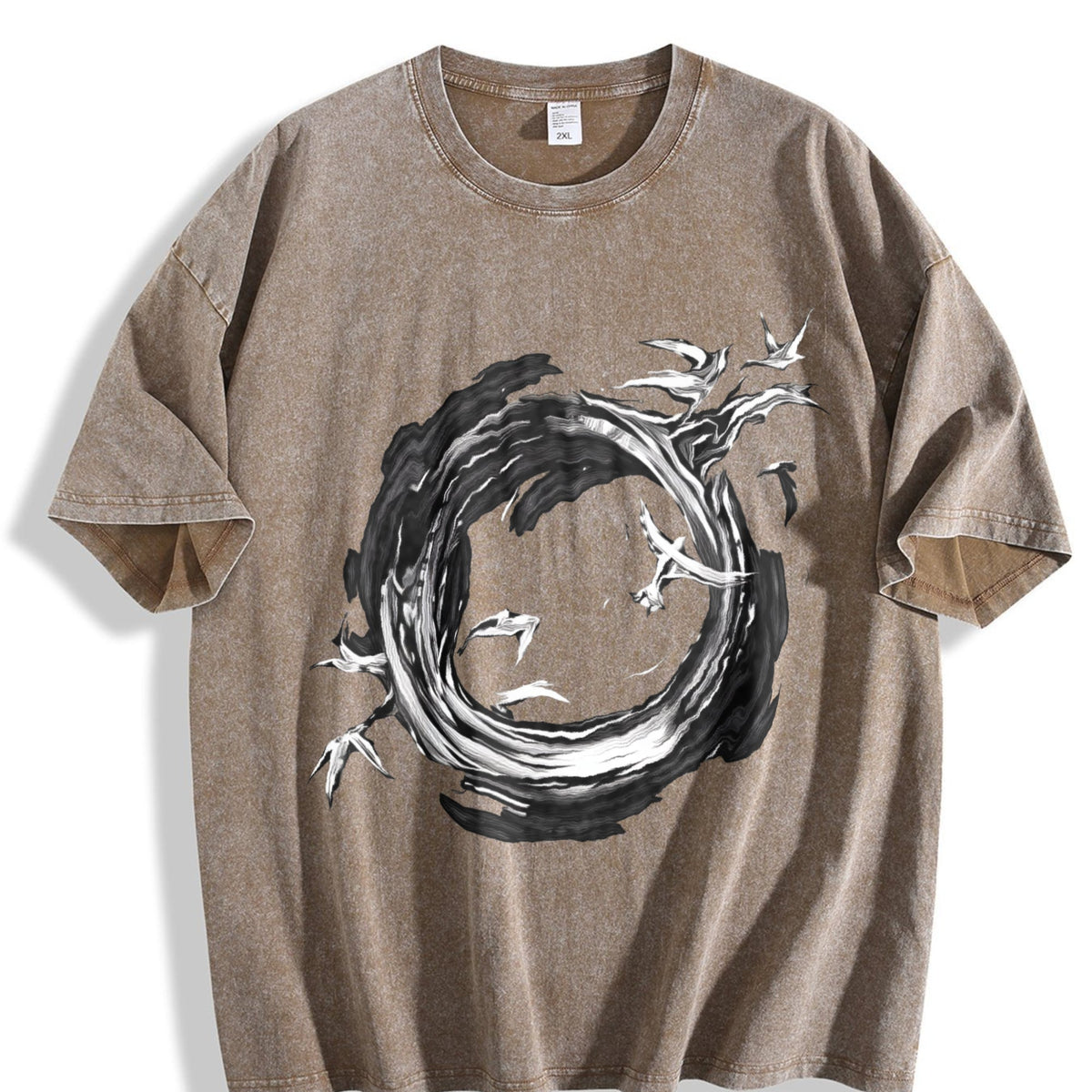 Black Dragon Circle Vintage Washed T-Shirt product image 3
