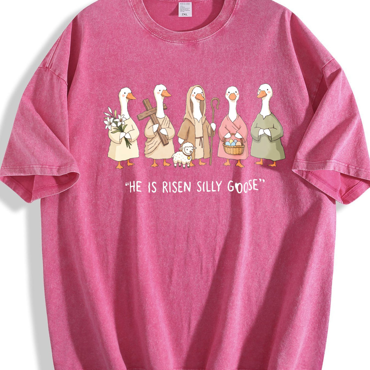 He Is Risen Silly Goose Vintage Washed T-Shirt product image 5