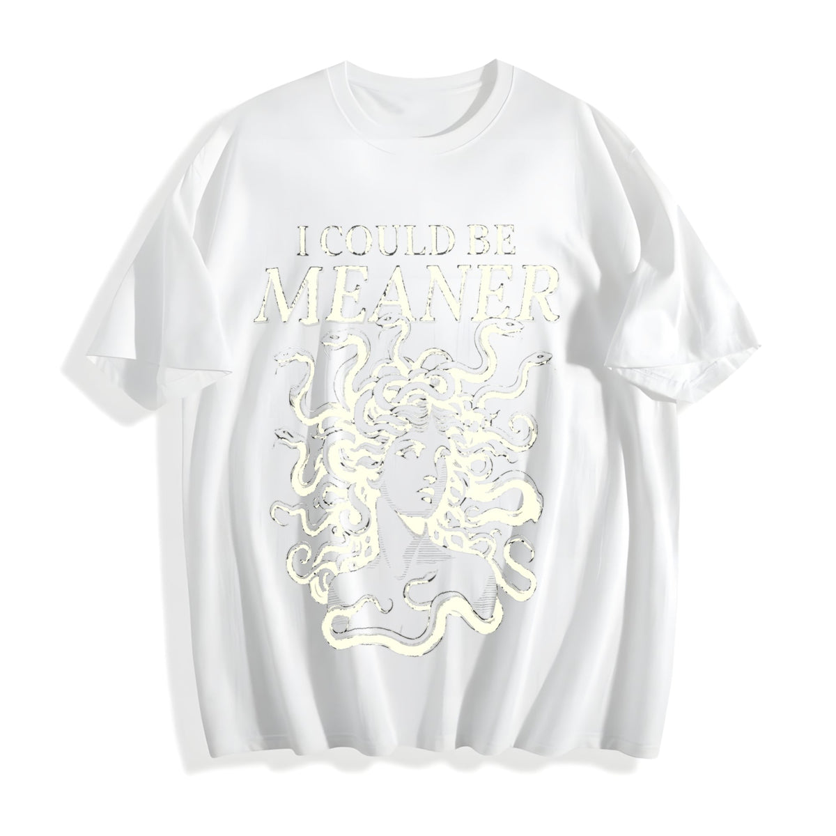 I Could Be Meaner Medusa Gorgon Cotton T-Shirt product image 2