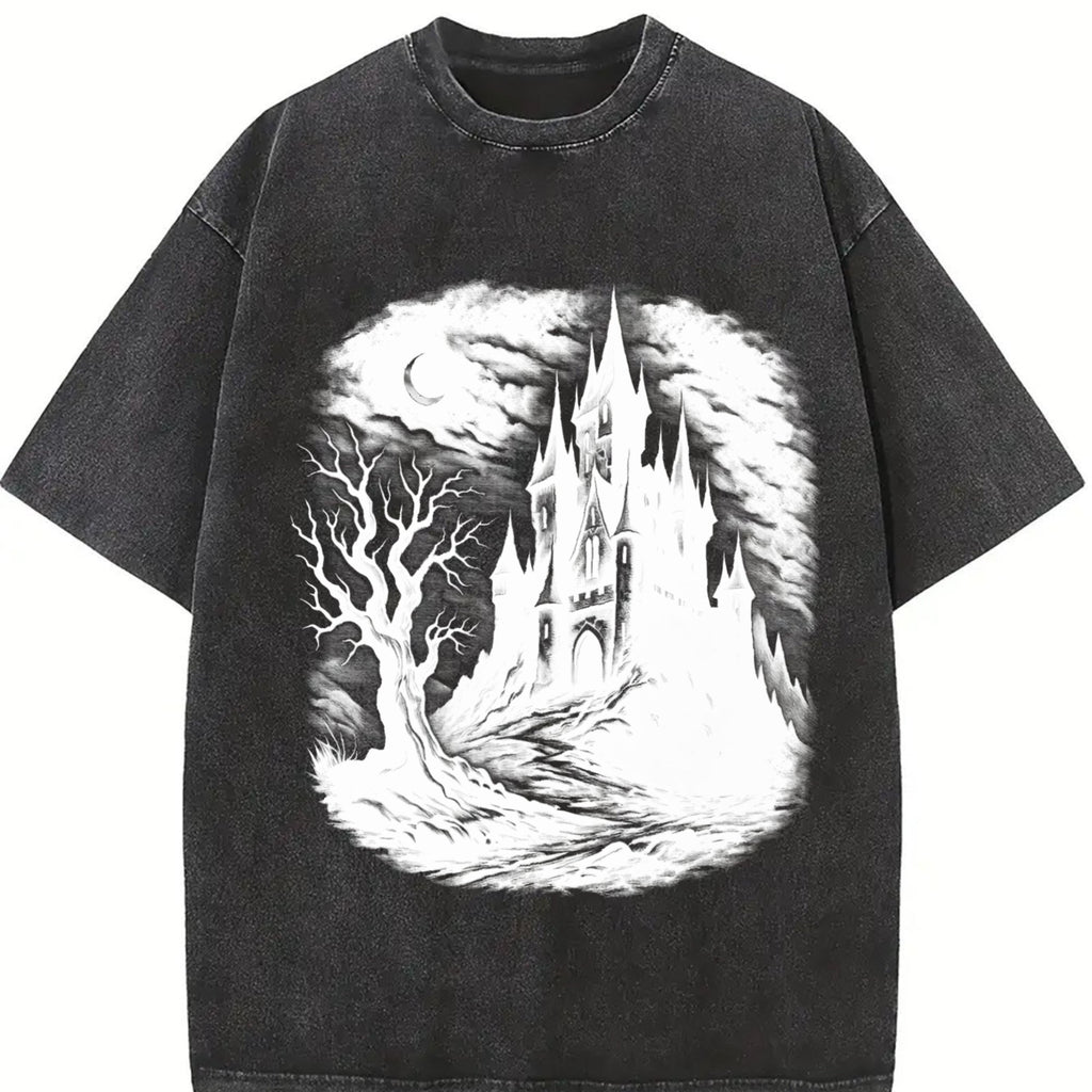 Castle Medieval Gothic Vintage Washed T-Shirt product image 2