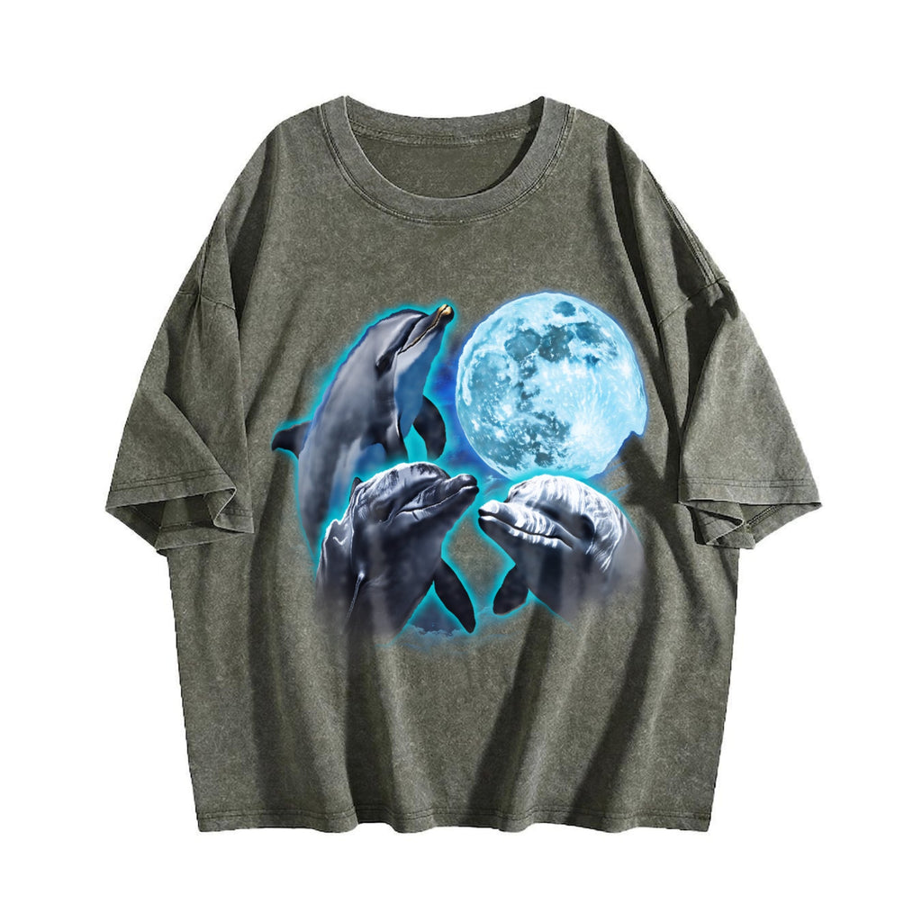 Three Dolphin Vintage Washed T-Shirt product image 4