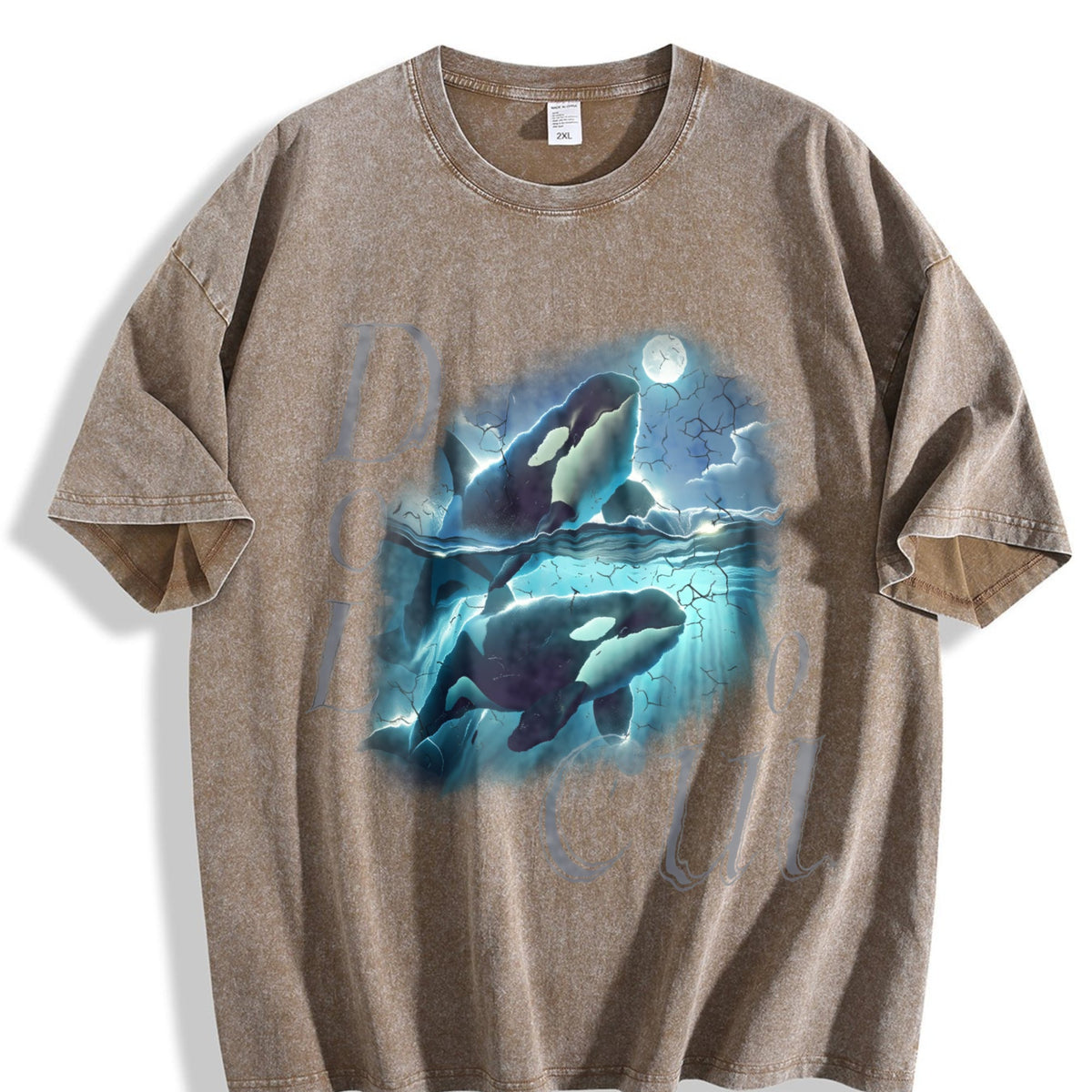 Two Orca Moon Vintage Washed T-Shirt product image 3