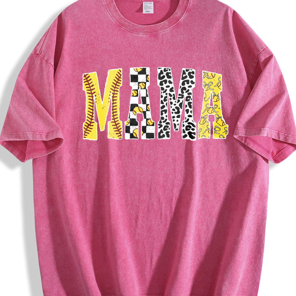 Cute Softball Mama Vintage Washed T-Shirt product image 5