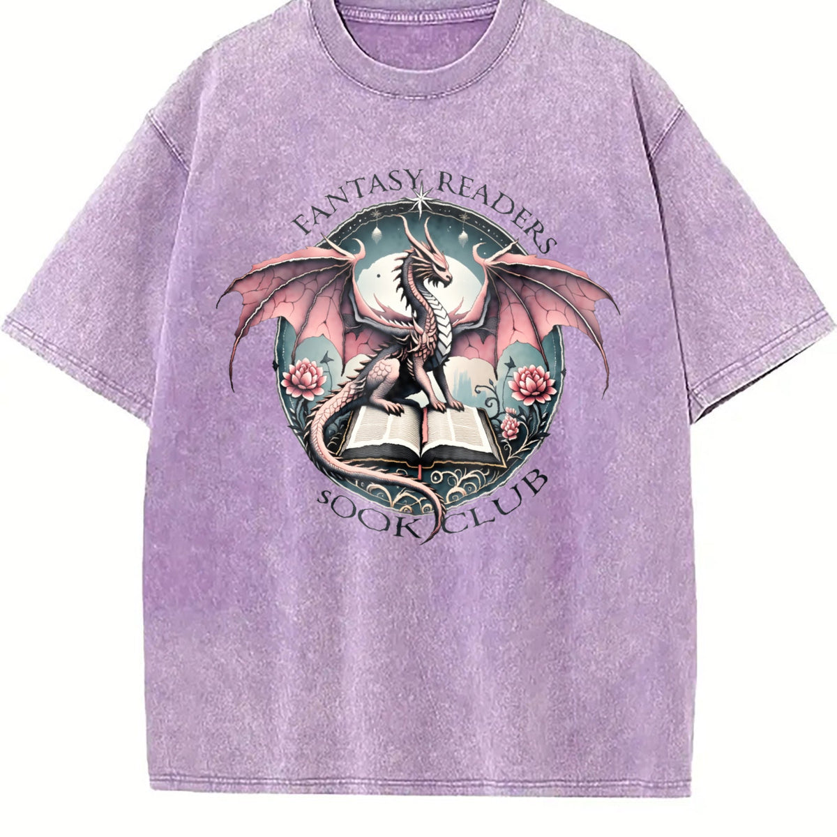 Fantasy Readers Book Club Dragon Vintage Washed T-Shirt product image 6