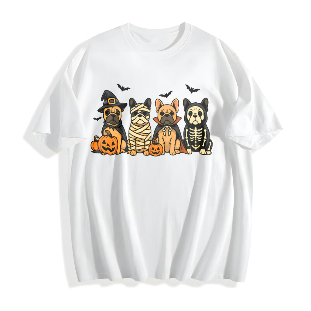 Halloween French Bulldog Cotton T-Shirt product image 2