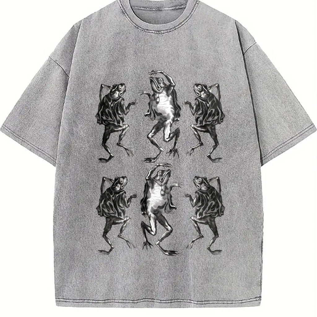 Dancing Frog 90s Tattoo Vintage Washed T-Shirt product image 5