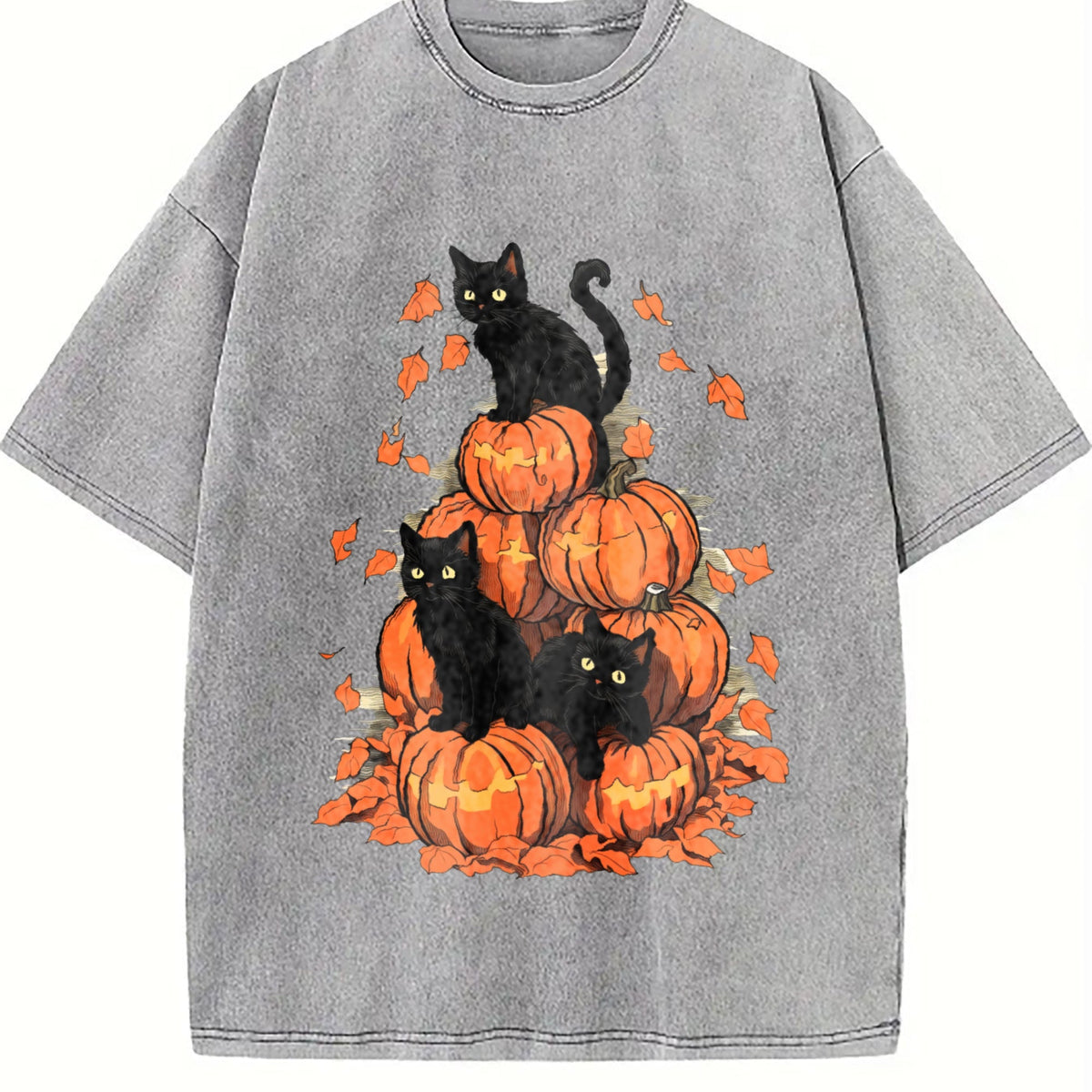 Halloween Holiday Costume Pumpkin Tower With Cat Vintage product image 5