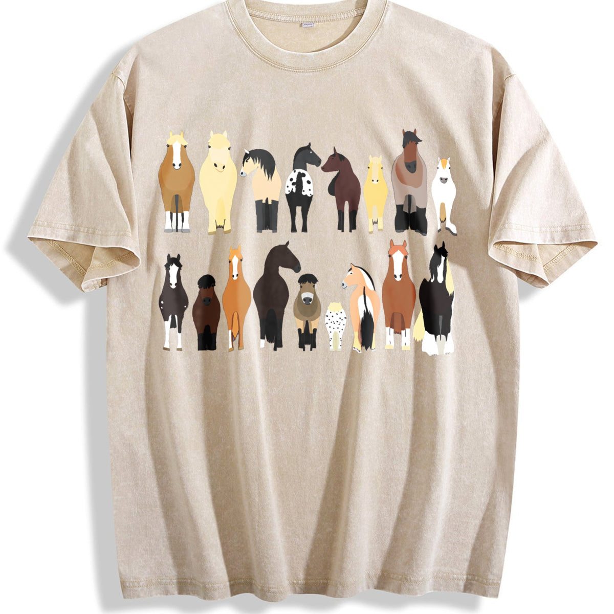 Animal Horse Herd Summer Vintage Washed T-Shirt product image 1