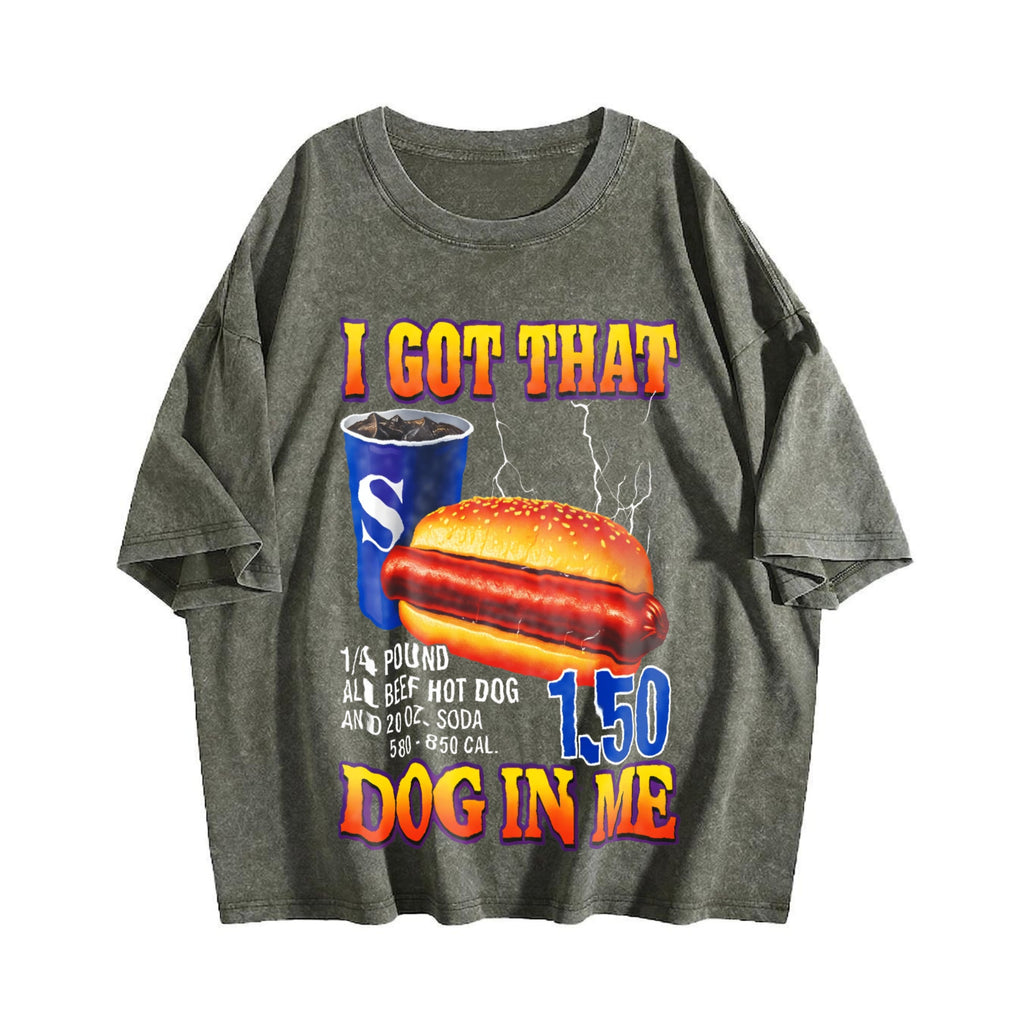 Funny Hot Dog I Got That In Me Food Humor Fast Vintage product image 4