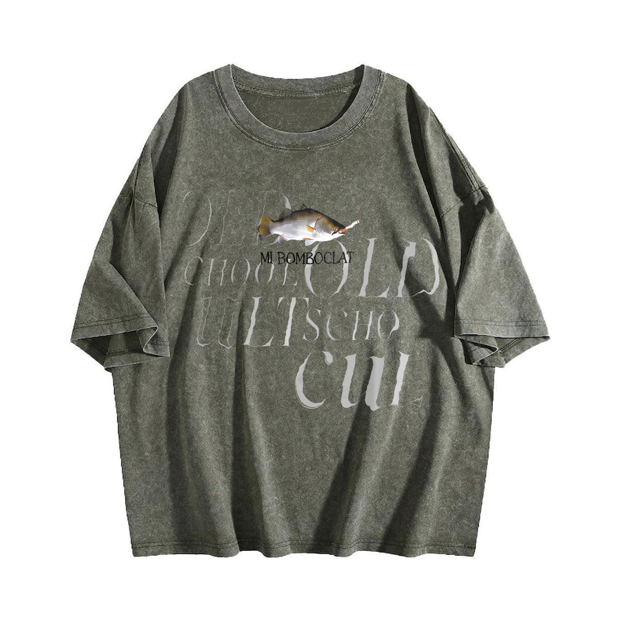 Bomboclat Fish Meme Vintage Washed T-Shirt product image 4