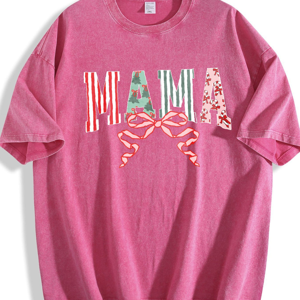 Christmas Mama Vintage Washed T-Shirt product image 5