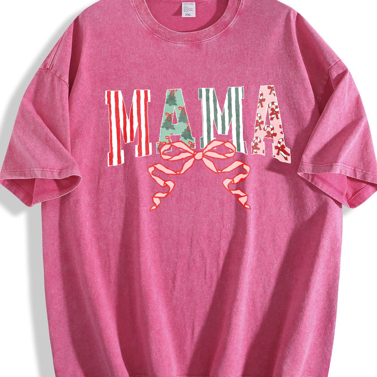 Christmas Mama Vintage Washed T-Shirt product image 5