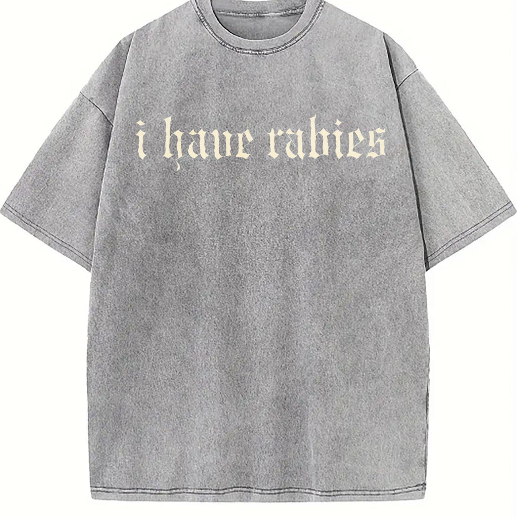 I Have Rabies Funny Dark Humor Vintage Washed T-Shirt product image 4