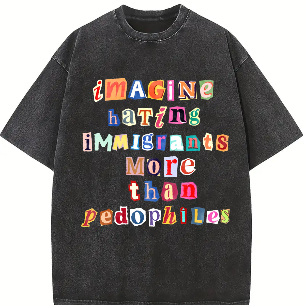 Anti Ice Magazine Letters Vintage Washed T-Shirt product image 2