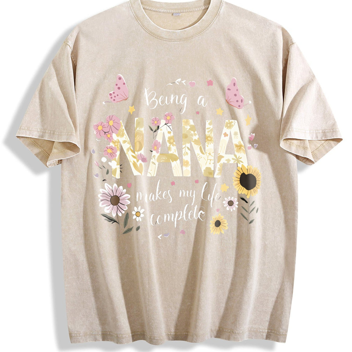 Bohemian Nana Floral Vintage Washed T-Shirt product image 1